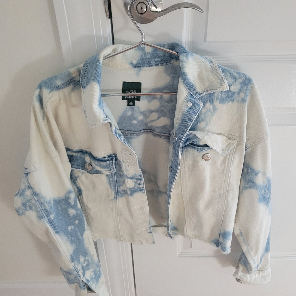 Crop waist jean jacket
